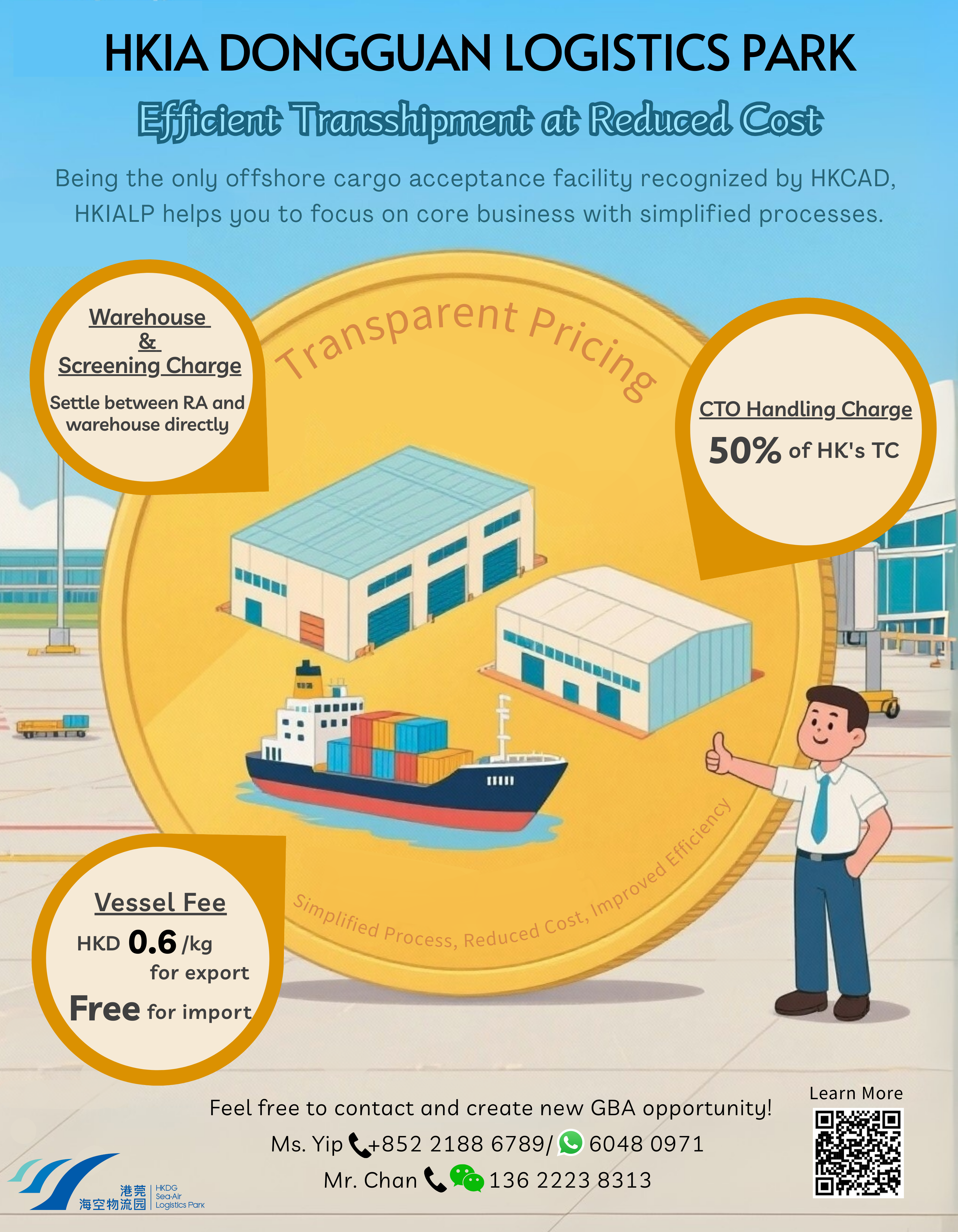 Efficient Transshipment at Reduced Cost